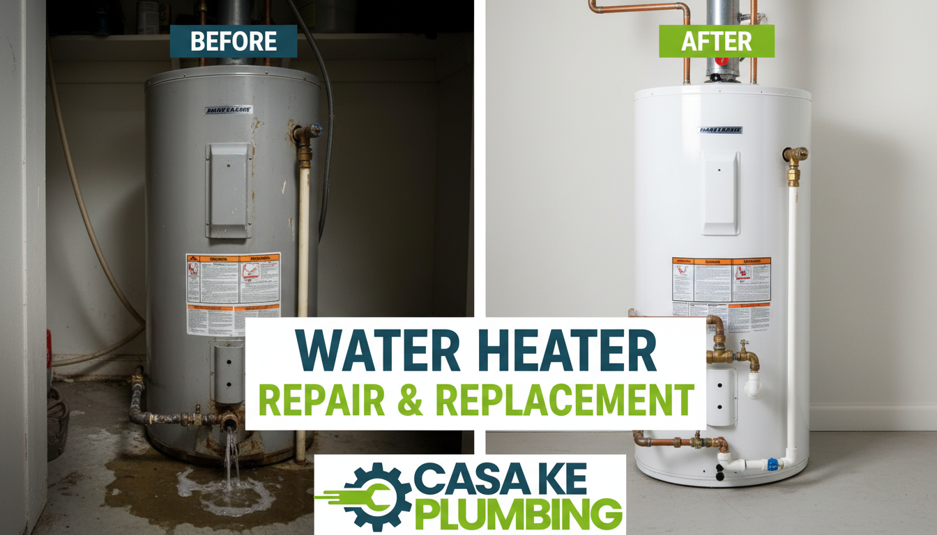 Water Heater Repair and Replacement Before and After Upgrade by Casa Lake Plumbing in Lakewood CO